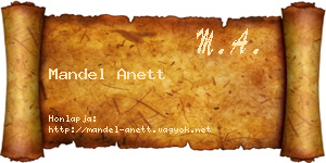 Mandel Anett névjegykártya